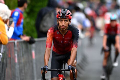 CHAMBON-SUR-LAC, FRANCE - JUNE 04: Egan Bernal of Colombia and Team INEOS Grenadiers crosses the finish line during the 75th Criterium du Dauphine 2023, Stage 1 a 158km stage from Chambon-sur-Lac to Chambon-sur-Lac / #UCIWT / on June 04, 2023 in Chambon-sur-Lac, France. (Photo by Dario Belingheri/Getty Images)