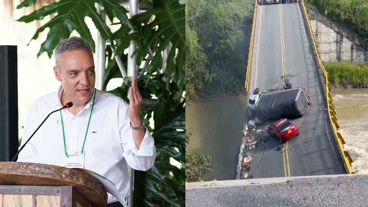 Gobernador de Quindío habla del desplome del puente El Alambrado que cobró la vida de dos policías y dejó a otras quince personas heridas.
