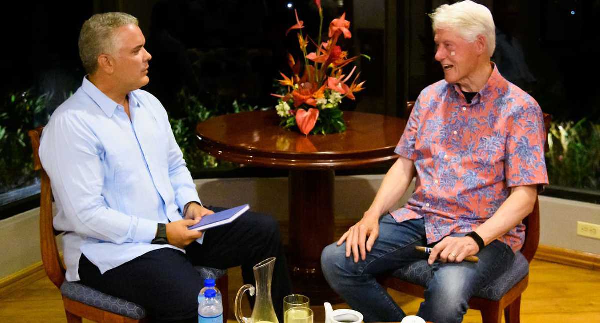 El presidente Iván Duque se reunió con Bill Clinton: ¿de qué hablaron?