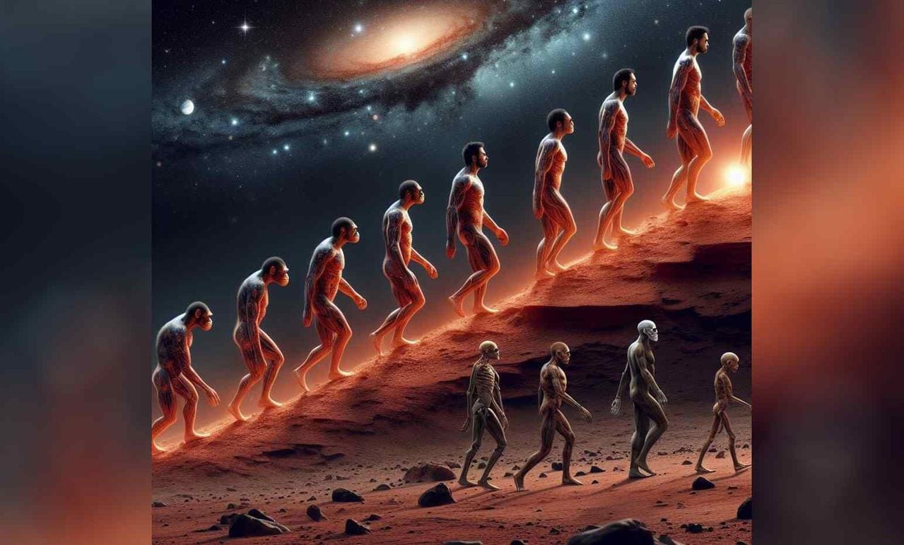 Evolución de la humanidad si viviera en Marte, según la IA