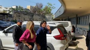 Nicolás Petro Burgos llegó a la audiencia de acusación en Barranquilla.