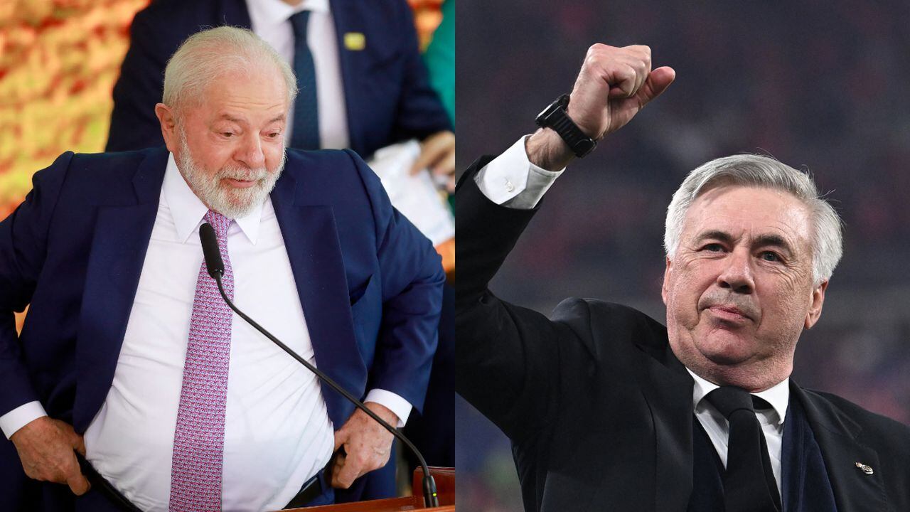 A Lula no le gustó el nombramiento de Ancelotti como entrenador de la Selección Brasil. Foto: AFP.