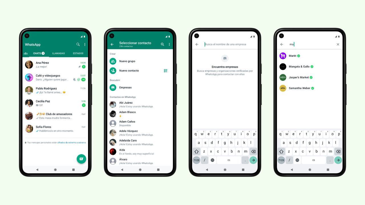 WhatsApp permitirá que usuarios chateen con grandes marcas.