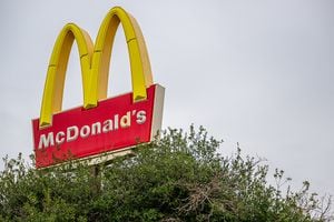 AUSTIN, TEXAS - OCTOBER 30: A McDonald's store sign is seen on October 30, 2023 in Austin, Texas. McDonald's third-quarter earnings surpassed Wall Street analyst's expectations, growing 8.8% in global same-store sales and 8.1% in U.S. same-store sales. (Photo by Brandon Bell/Getty Images)