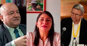 Sandra Ramírez, Julián Gallo y Pablo Catatumbo