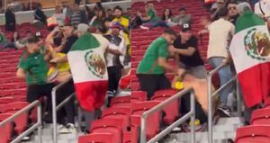 Fuerte pelea durante juego de la Selección Colombia y México