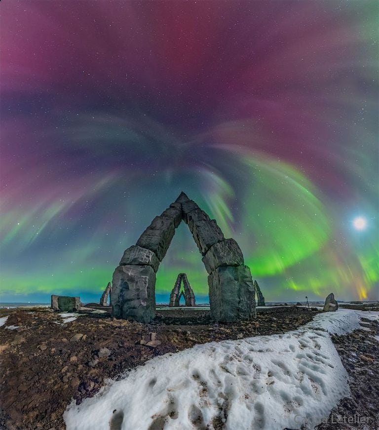 Aurora boreal en Islandia, tomada por la chilena Cari Letelier.