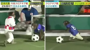 Con monos simulan partido entre Croacia y Japón en el Mundial de Qatar.