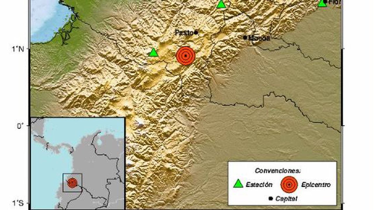 El SGC indicó que este domingo se registro un sismo en Nariño