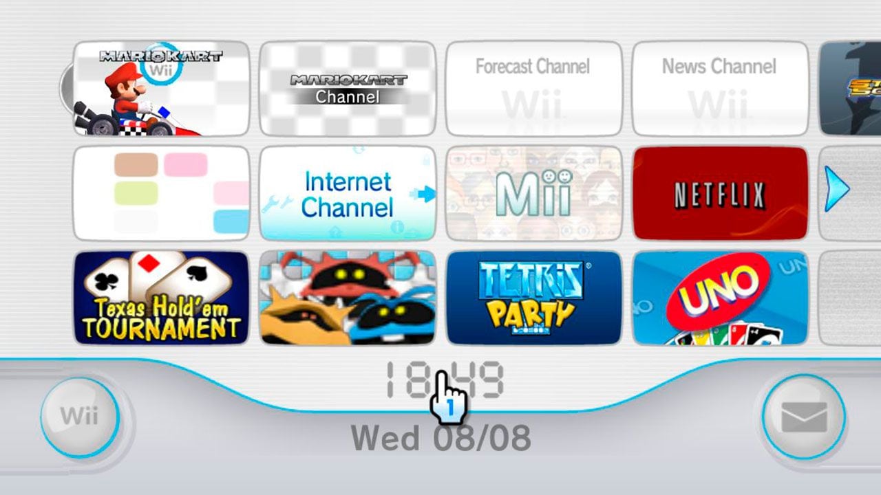 Emulador Dolphin puede imitar el menú del Nintendo Wii.