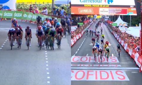 Juan Sebastián Molano, Vuelta a España 2022- Etapa 21. Foto: Captura de pantalla Twitter La Vuelta (@lavuelta)