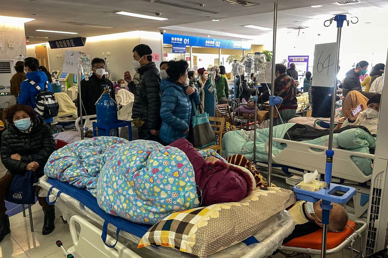 Pacientes infectados con Covid en Shanghái, China.