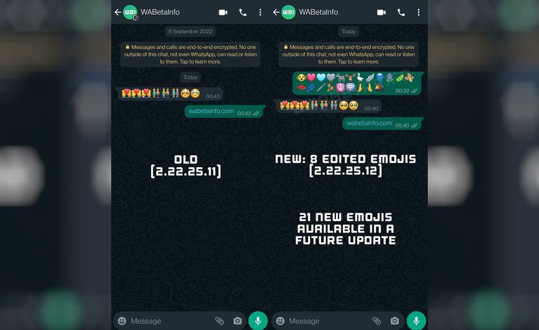 WhatsApp agregó una serie de emojis para su versión beta.