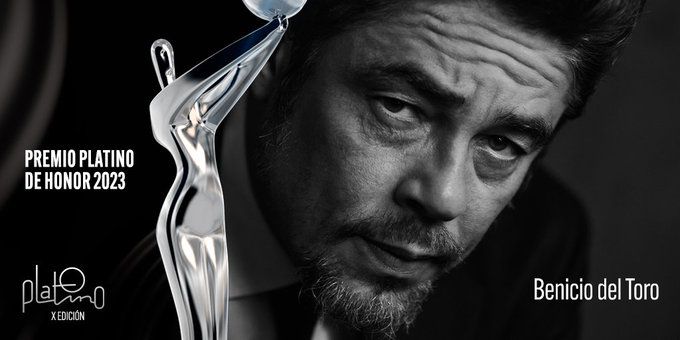 Benicio del Toro será homenajeado en los premios Platino.