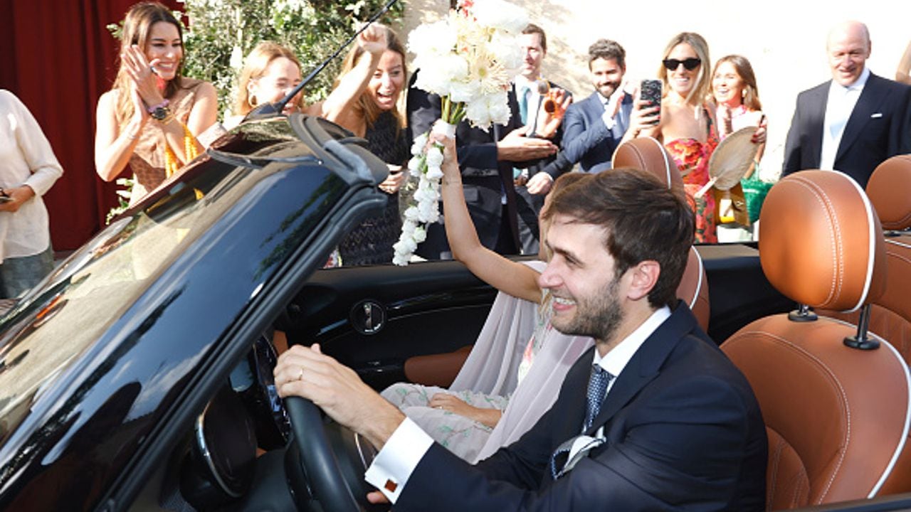 María Valls y Marc Piqué en su boda.