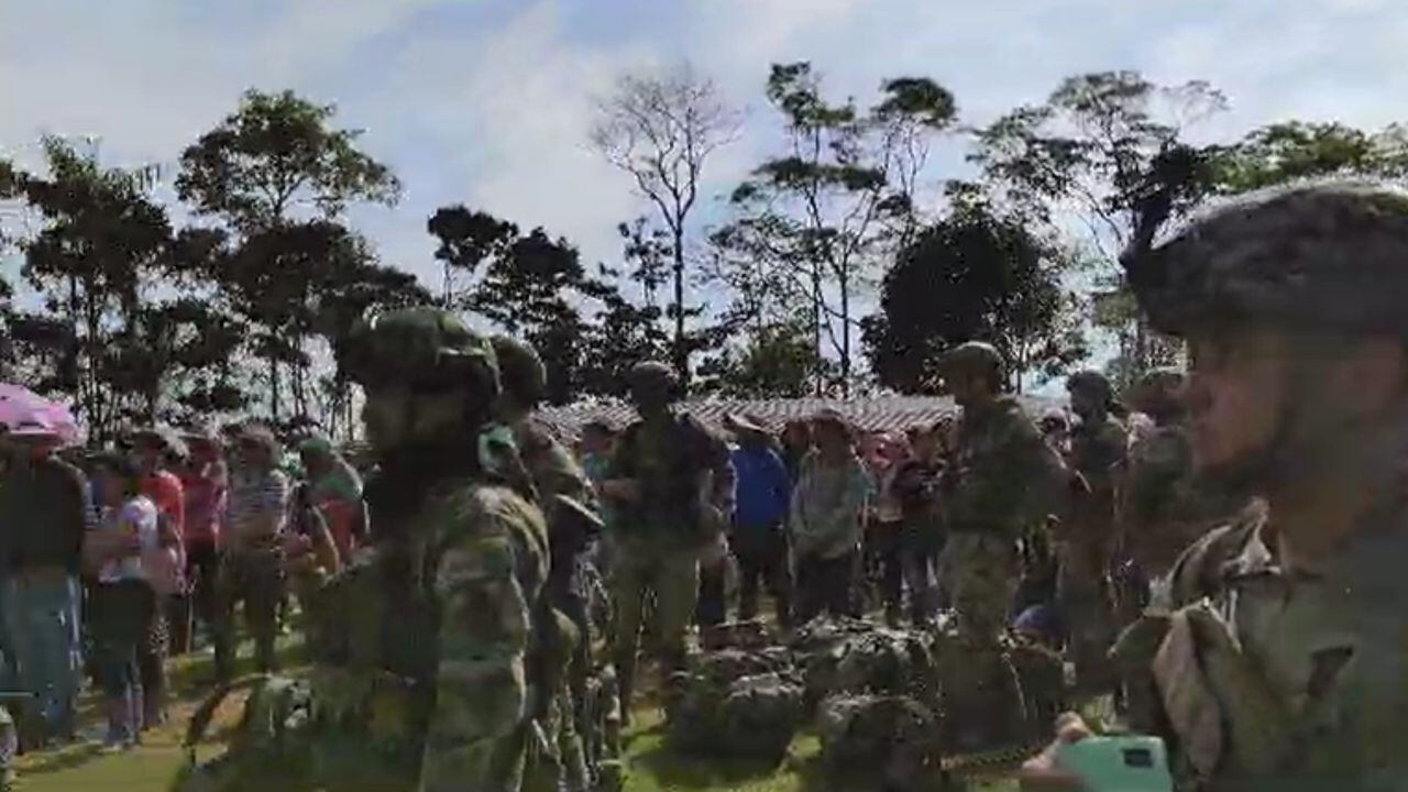 Soldados secuestrados en Campamento, Antioquia.