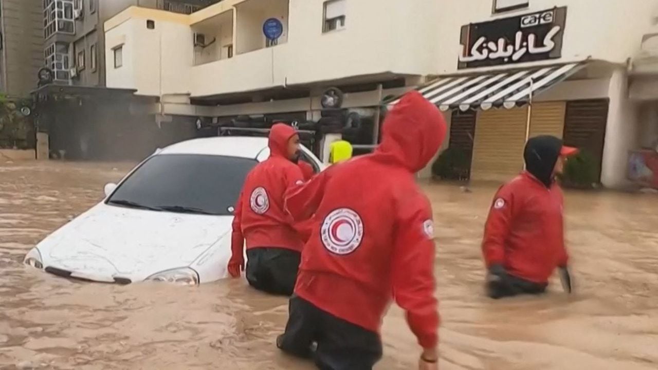 Inundaciones en Libia