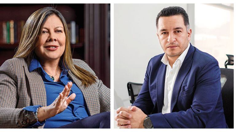 Fiscal Luz Adriana Camargo y el exsecretario de Transparencia de la Presidencia, Andrés Idárraga