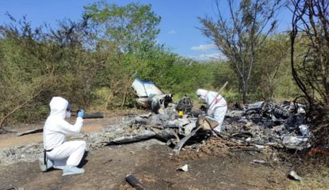 Autoridades acudieron a escena del accidente de avioneta que se accidentó en el Cesar