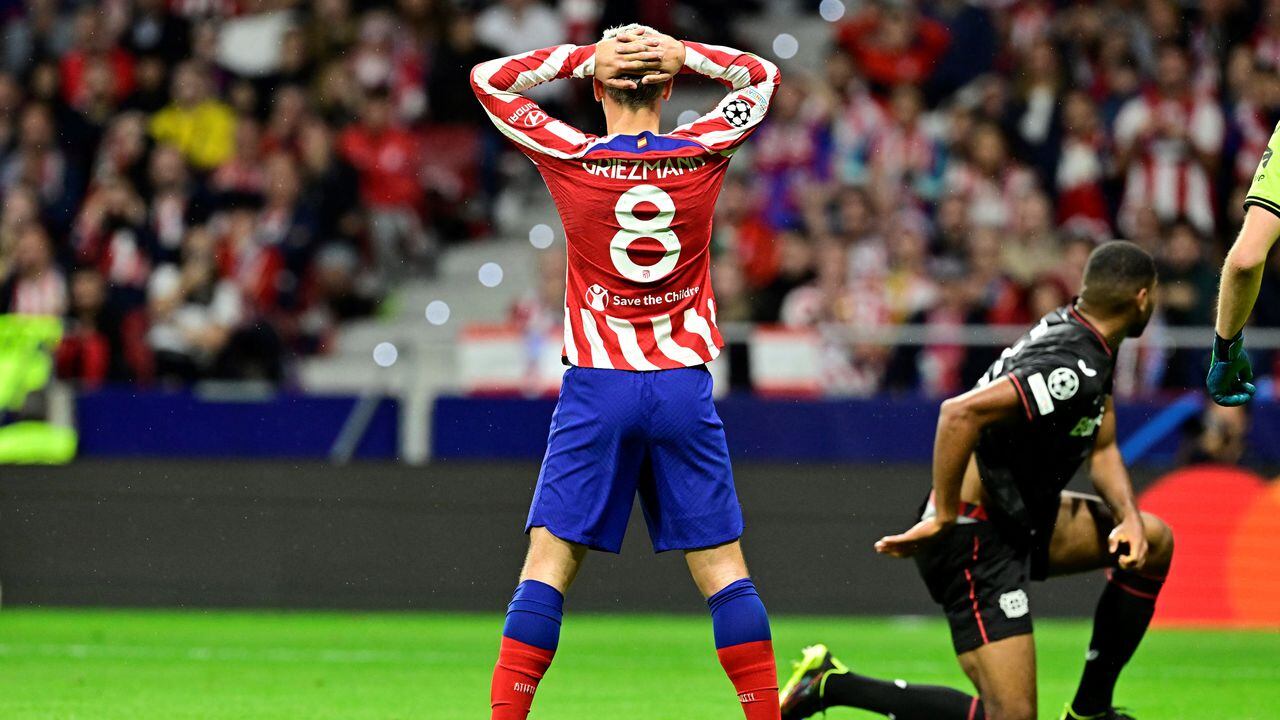 Atlético de Madrid empató 2 a 2 con Bayer Leverkusen en Madrid. (Photo by JAVIER SORIANO / AFP)