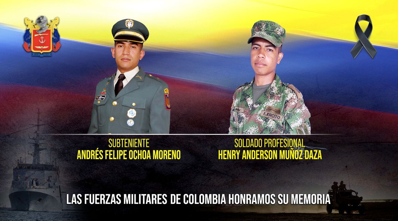 Estos son los dos militares asesinados por las disidencias de las Farc que buscan acuerdos de paz con el gobierno.