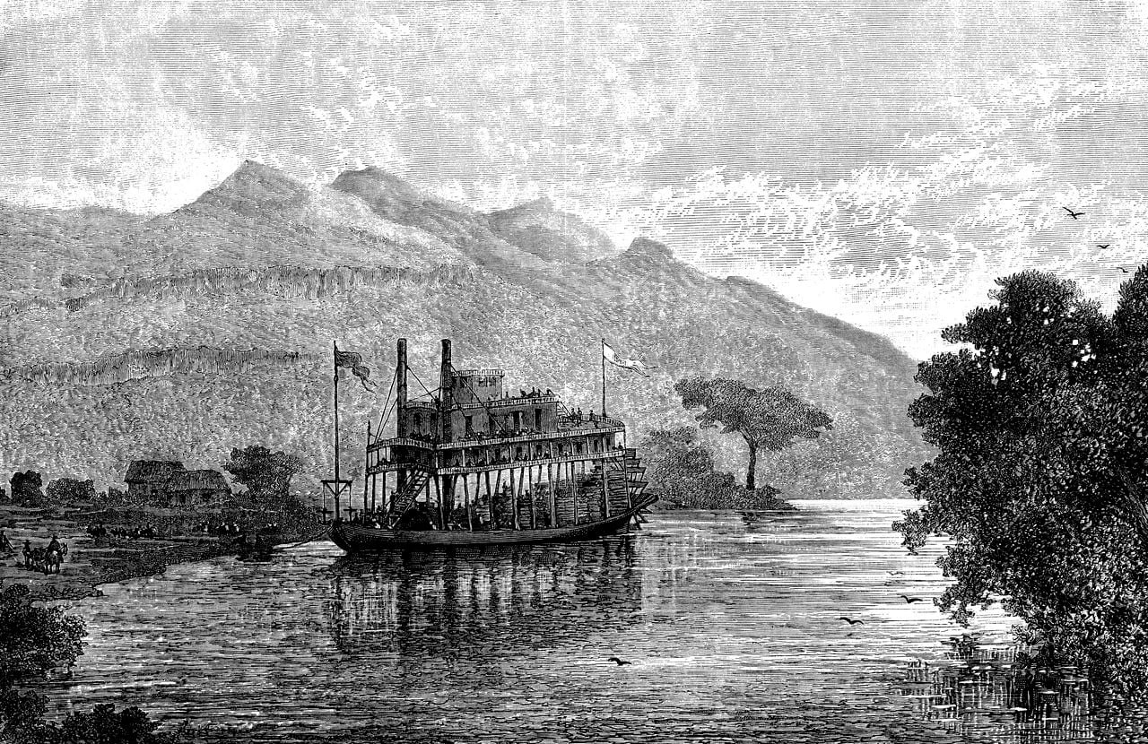 Barco sobre el río Magdalena.