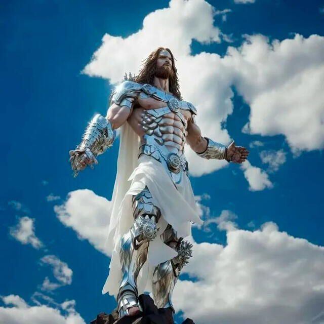 La IA de Midjourney creó una recreación de Dios como hombre poderoso parecido a Zeus.