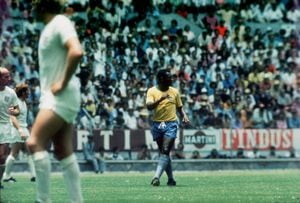 Pelé en la Copa del Mundo de 1970.