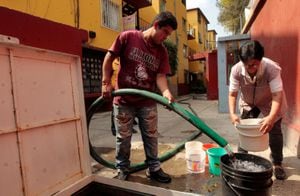 Corte de agua en México.