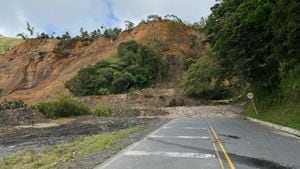 Así quedó el paso vehicular en la vía Panamericana a la altura de Rosas, Cauca