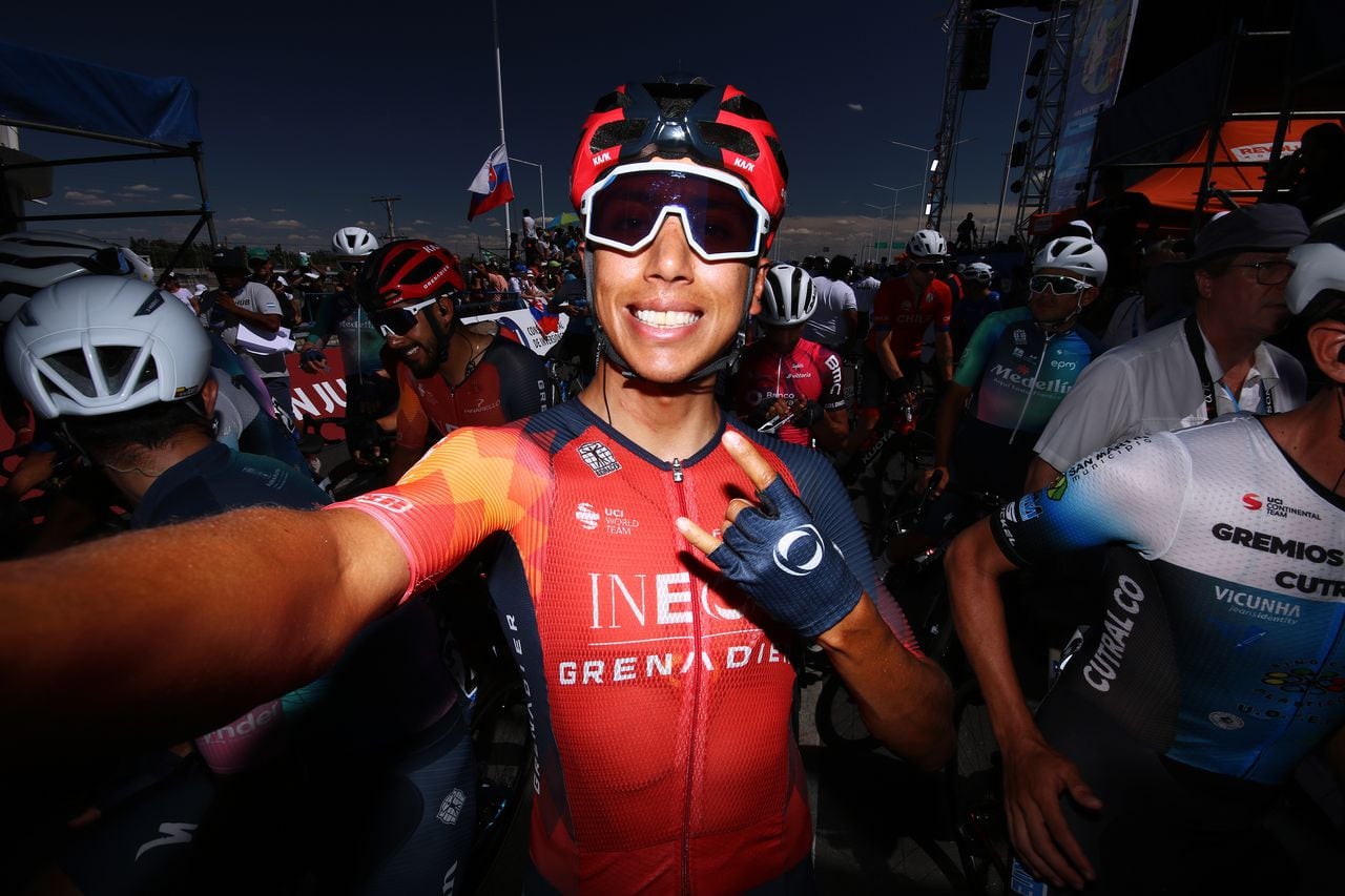 SAN JUAN, ARGENTINA - JANUARY 28: Egan Arley Bernal Gomez of Colombia and INEOS Grenadiers prior to the 39th Vuelta a San Juan International 2023, Stage 6 a 144.9km stage from Velódromo Vicente Chancay to Velódromo Vicente Chancay / #VueltaSJ2023 / on January 28, 2023 in San Juan, Argentina. (Photo by Maximiliano Blanco/Getty Images)