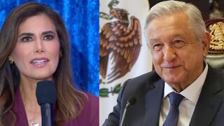 La periodista Vanessa Hauc y el presidente de México, Andrés Manuel López Obrador