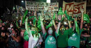 Senado de Argentina aprobó legalización del aborto. Foto: Marcelo Endelli, Getty Images.