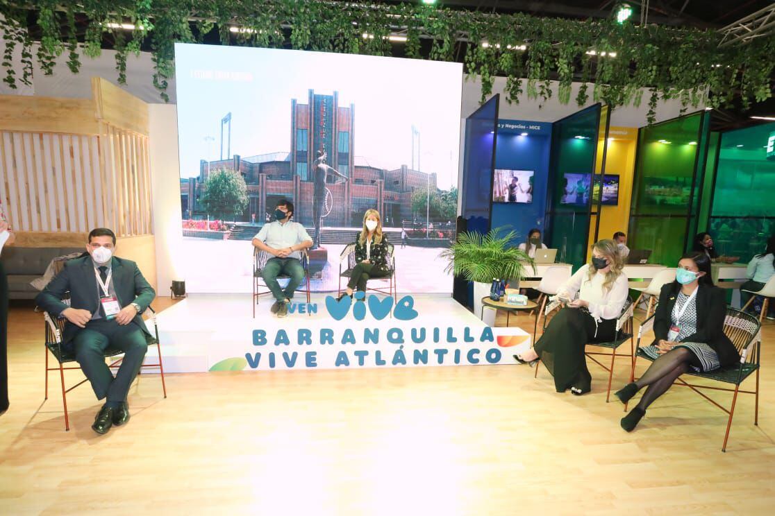 Para vender los atractivos turísticos de Barranquilla y el Atlántico, la gobernadora Elsa Noguera y el alcalde Jaime Pumarejo participaron en la Vitrina Turística de Anato 2021