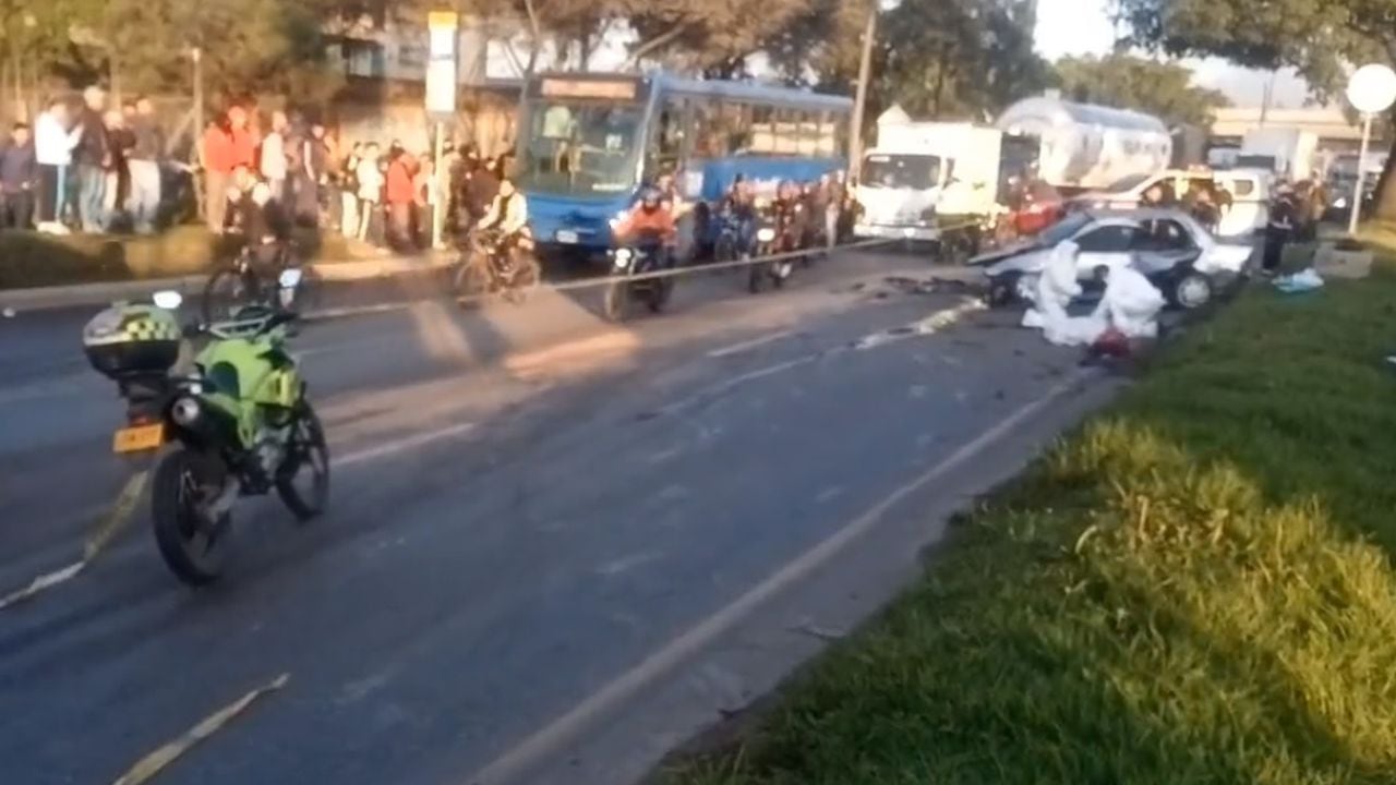 Siniestro vial en la Calle 13 en Bogotá
