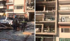 Así quedó el edificio en Montevideo, Uruguay, tras registrarse una dura explosión al parecer por una fuga de gas