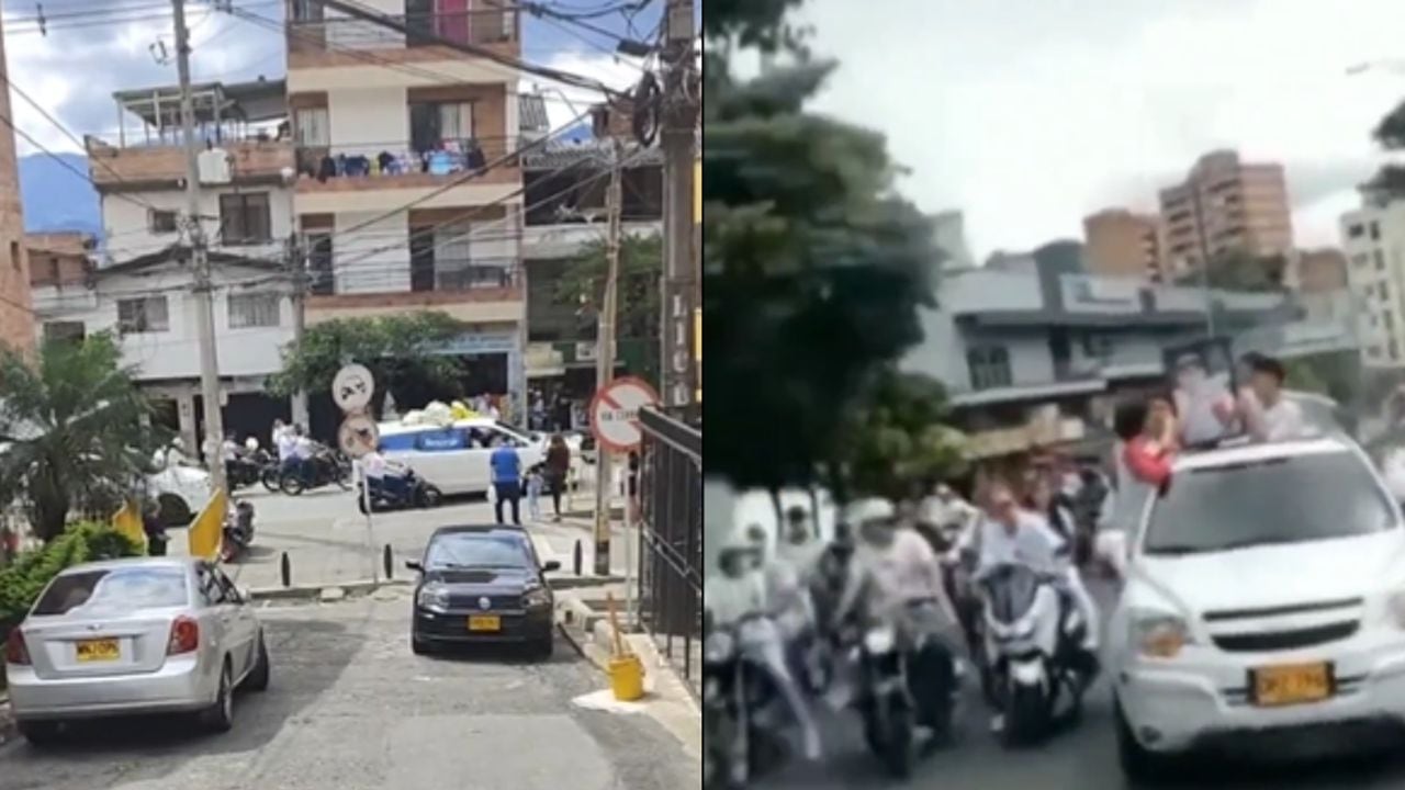Caravana fúnebre de adolescente asesinado en Medellín en medio de un supuesto intento de hurto.
