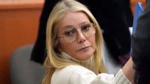 PARK CITY, UT - MARCH 21: Actress Gwyneth Paltrow looks on before leaving the courtroom, where she is accused in a lawsuit of crashing into a skier during a 2016 family ski vacation, leaving him with brain damage and four broken ribs, March 21, 2023, in Park City, Utah. Terry Sanderson claims that the actor-turned-lifestyle influencer was cruising down the slopes so recklessly that they violently collided, leaving him on the ground as she and her entourage continued their descent down Deer Valley Resort, a skiers-only mountain known for its groomed runs, après-ski champagne yurts and posh clientele. (Photo by Rick Bowmer-Pool/Getty Images)