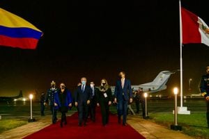 Iván Duque presidente de Colombia a su llegada a Perú
