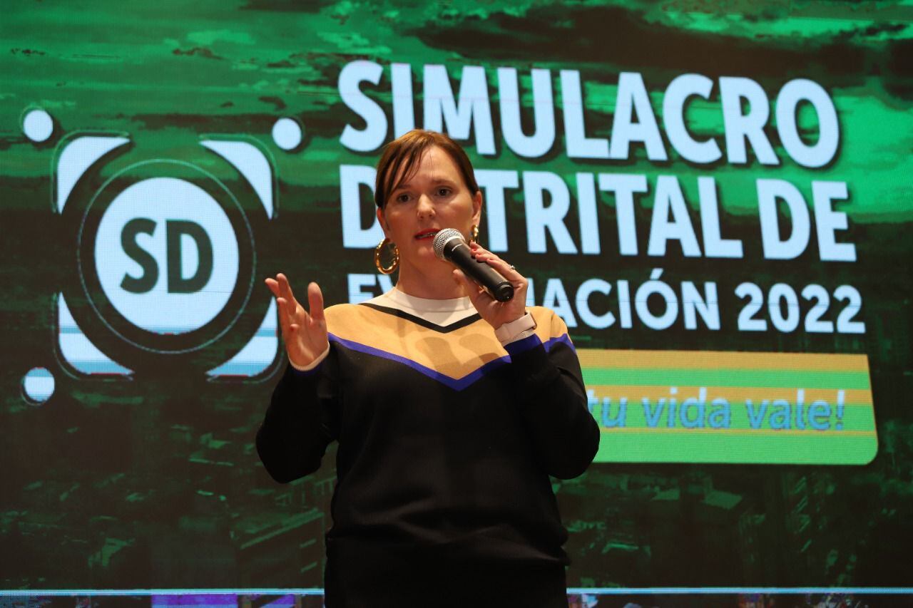 La secretaria de Ambiente, Carolina Urrutia, anunció que el próximo 4 de octubre será el día en que se realice el simulacro de evacuación en Bogotá.