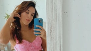 La modelo y empresaria Daniela Ospina, hermana del arquero de la Selección Colombia David Ospina, posa en ropa interior.