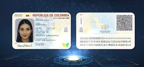 Cédula digital en Colombia.
