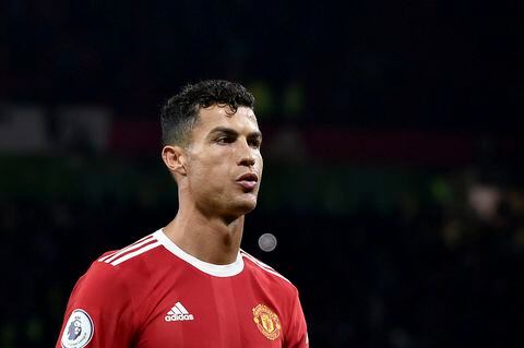 Manchester United's Cristiano Ronaldo leaves the field at the end of the English Premier League soccer match between Manchester United and Liverpool at Old Trafford in Manchester, England, Sunday, Oct. 24, 2021. Liverpool won 5-0. (AP Photo/Rui Vieira)