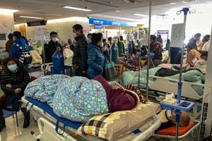 Pacientes infectados con Covid en Shanghái, China.