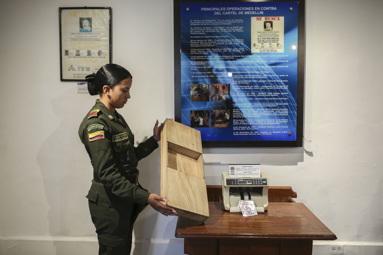 Objetos de Pablo Escobar, en museo de la Policía