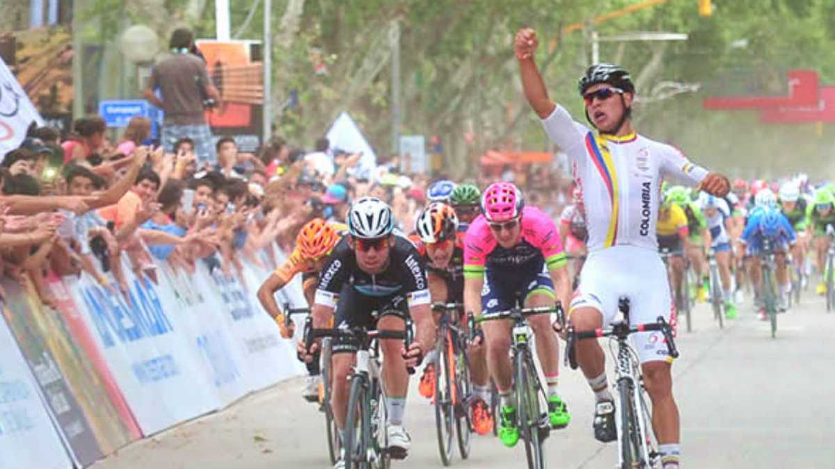 El pedalista Fernando Gaviria ganó la primera etapa del Tour de San Luis.