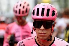 DAX, FRANCE - JULY 04: Rigoberto Uran of Colombia and Team EF Education-EasyPost prior to the stage four of the 110th Tour de France 2023 a 181.8km stage from Dax to Nogaro / #UCIWT / on July 04, 2023 in Dax, France. (Photo by Michael Steele/Getty Images)