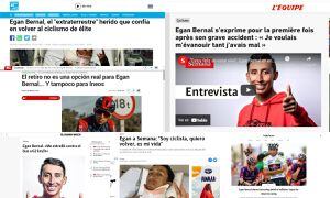 La exclusiva de SEMANA con Egan Bernal, campeón del Tour de Francia, el Giro de Italia y de la vida, le ha dado la vuelta al mundo y ha ocupado páginas enteras en distintos medios nacionales e internacionales.