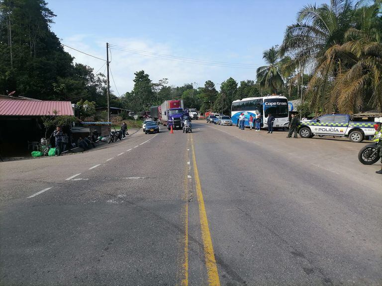 Los manifestantes bloquearon vía nacional entre la Lizama, en 
Barrancabermeja, y la Costa Caribe