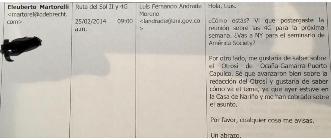 Revelan correo que pone a temblar a los protagonistas del escándalo Odebrecht-Gobierno Santos.